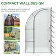 thumbnail image 4 of Outsunny 7' x 4' x 7' Outdoor Lean to Greenhouse, Walk-In Green House Plant Nursery with Roll-up Window, PE Cover, White, 4 of 9
