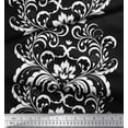 thumbnail image 3 of Soimoi Modal Satin Fabric Ogee Damask Print Fabric by the Yard 42 Inch Wide, 3 of 5