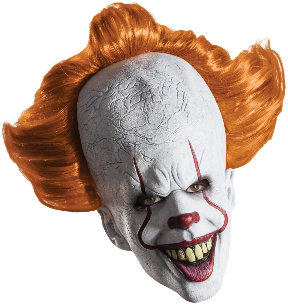 flower National census worry Rubie's Pennywise White Plastic Halloween Costume Mask, for Adult -  Walmart.com