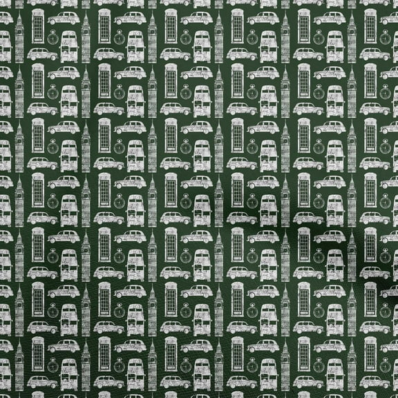 oneOone Cotton Jersey Dark Green Fabric Travel Quilting Supplies Print Sewing Fabric By The Yard 58 Inch Wide