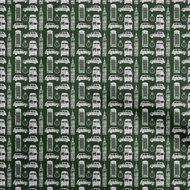 oneOone Polyester Spandex Dark Green Fabric Travel Fabric For Sewing Printed Craft Fabric By The Yard 56 Inch Wide
