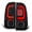 Black Housing Clear Lens Red LED, variant on Spec-D Tuning Black LED Tail Lights w/ Red Fiber Optic LED Tube Compatible with 2008-2016 Ford F250 F350 F450 F550 SuperDuty, Left + Right Pair Assembly