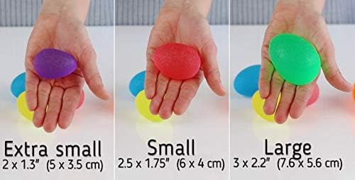 WLIKKS Stress Balls for Adults - 3 Squeeze Balls for Hand Therapy, Stress Relief & Strength - 3 Resistance Levels
