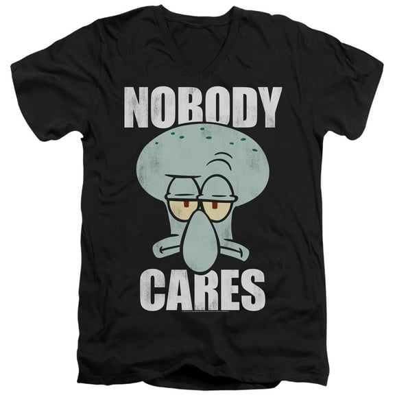 Spongebob Nobody Cares Meme Unisex Adult V-Neck T Shirt