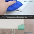 thumbnail image 5 of 6pcs Desk Table Edge Foam Corner Cushion Guards Strip Roll Soft Bumper Protector with Stick Tapes Green, 5 of 7