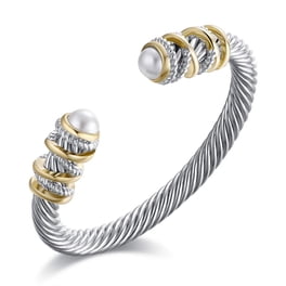 Bracciale Elasticizzato NINE WEST Rondel In Scatola Regalo - Argento Con Cristalli, Collezione Classics