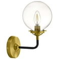 thumbnail image 1 of Contemporary Modern Urban Designer Living Room Lounge Club Lobby Wall Sconce Light, Glass Metal, Gold, 1 of 4