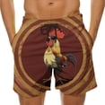 thumbnail image 4 of Funny Swim Shorts Men Quick Dry Novelty Swimming Rooster Printed Elastic Waist Board Shorts with Pockets Holiday Beach Pools Surfing Boardshorts Summer Casual Short Pants Swimwear, 4 of 7