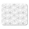thumbnail image 1 of SIDONKU Handdrawn Sand Dollar Black Ink Modern Hipster Pattern Abstract Brush Mousepad Mouse Pad Mouse Mat 9x10 inch, 1 of 1
