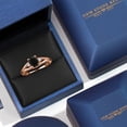 thumbnail image 5 of Gem Stone King 18K Rose Gold Plated Silver Black Onyx and White Lab Grown Diamond 3 Stone Engagement Ring for Women | 1.68 Cttw | Oval 8X6MM | Round 2MM | Gemstone December Birthstone | Size 7, 5 of 6