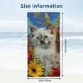 thumbnail image 3 of PHYHOO  Vintage Cat Paint Beach Towel for Adults Kids Microfiber Lightweight Swimming Pool Towels Quick Dry Absorbent Sand Free Large Oversized Bath Towel 30x60in, 3 of 8
