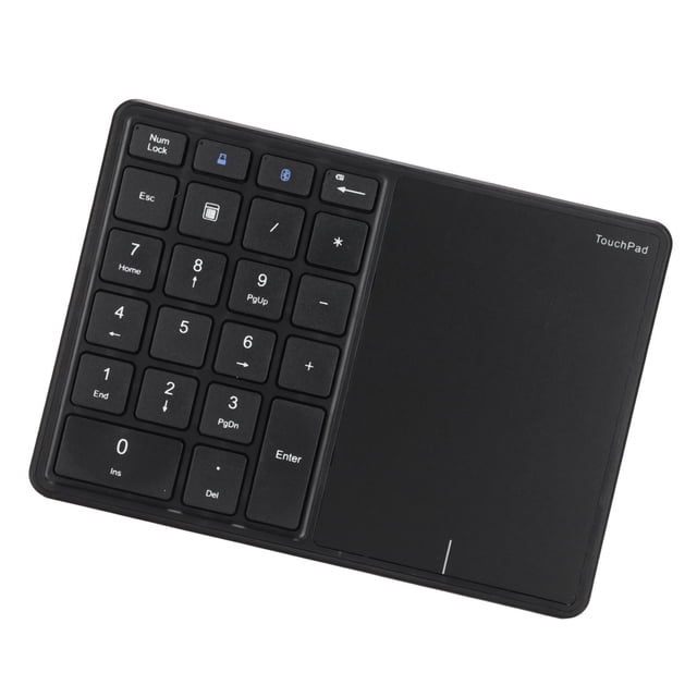Numeric Keypad with Touch Screen, 2.4G 22 Keys 2 Connection Ways, Lightweight Portable Type C ABS Mini Number Pad, External Keypad Financial Keyboard