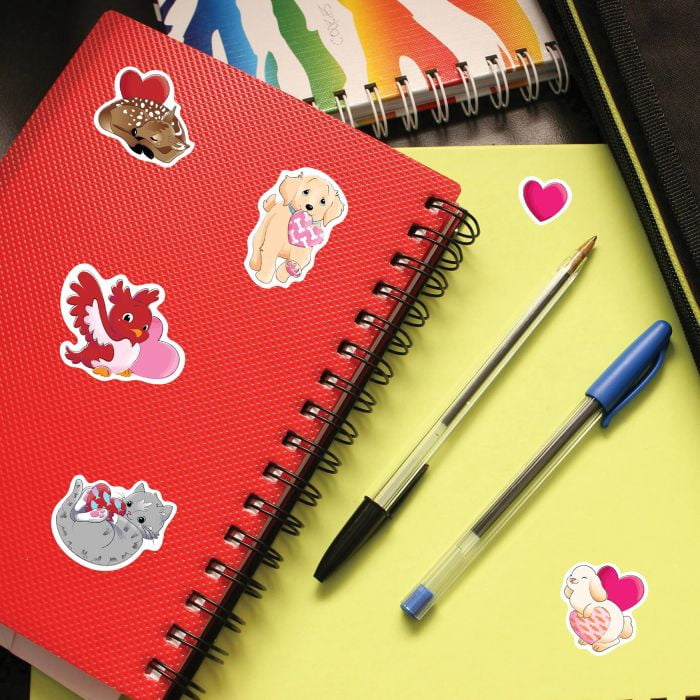 Beistle 70023 4.75 x 7.5 in. Valentines Day Stickers - Pack of 12