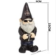 thumbnail image 2 of Outdoor Harley-Davidson Motocicleta Gnomo Duende Enano Resina Adorno de jardín Adorno de jardín Decoración Artesanal, Macho, 15 cm ER, 2 of 2