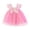 Hot Pink, variant on Hrsba Kids Summer Dress,Casual Sleeveless Dress for Girls,Toddler Kids Baby Girls Fashion Cute Sleeveless Sweet Mesh Suspenders Dress