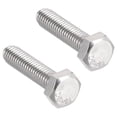 thumbnail image 1 of Unique Bargains Vis Hexagonale en Acier Inoxydable M6 Filetage 25mm Tête Gauche 2 Pcs, 1 of 1