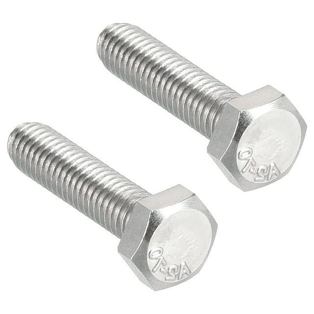 Unique Bargains Vis Hexagonale en Acier Inoxydable M6 Filetage 25mm Tête Gauche 2 Pcs