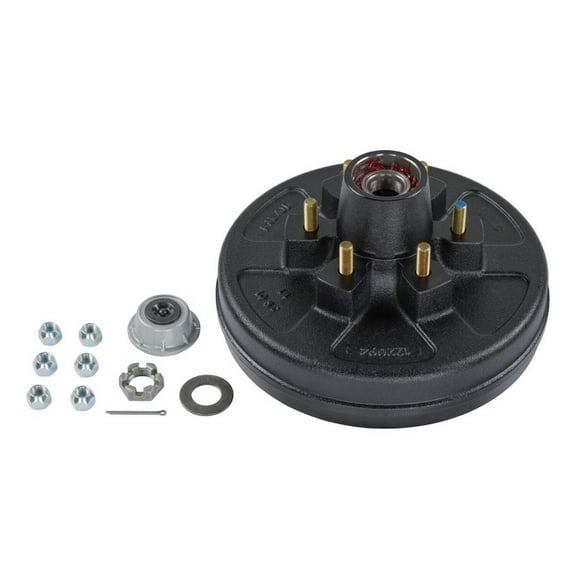 Lippert 2024013262 12" Brake Drum Hub Kit with Installed Bearings - 6 on 5-1/2", 1/2" Studs, 6,000 lb. Axles