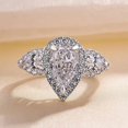thumbnail image 2 of LINXIQIN Classic Cocktail Valentine's Day Ladies For Women Comfortable Fit High Quality Cubic Zirconia AAA Zircon Ring Ideal Jewelry Gift Gift Box Included, 2 of 7