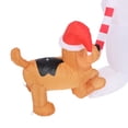 thumbnail image 4 of M Buder Muñeco De Nieve Inflable Con Perro Muerde 110 cm / 43 inches Decoración Navideña Jardín Luces LED Blancas Resistente Al Agua IP44 Enchufe US 110V, 4 of 9