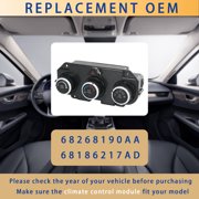 68268190AA Front Temperature Climate Control Module For Dodge Ram 1500 2500 2014-2018 For Ram 1500 Classic 2021-2023, AC Heater Climate Control Panel Replace# 68186217AD 68236776AB-black-A