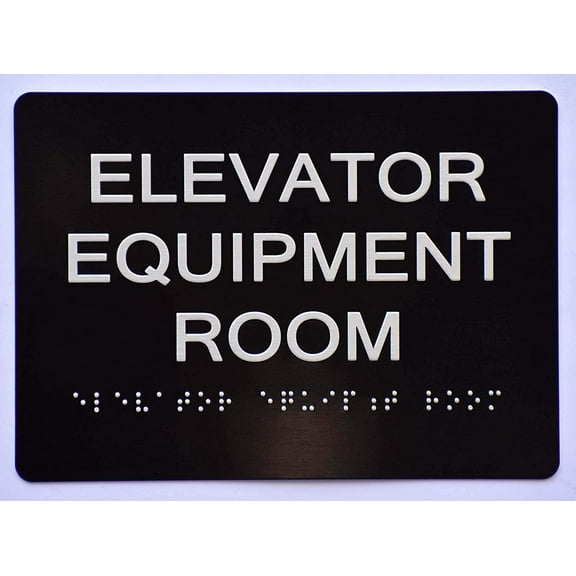 Elevator Equipment Room Black (Aluminium, Black/Silver,Size 5x7) The Sensation line