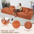 thumbnail image 7 of 106.5” Sectional Sofa with Chaise, YINIX 3 Seater L-Shaped Sofa Couch for Living Room, Orange, 7 of 7