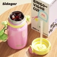 thumbnail image 5 of Sidagar 32 oz Stainless Steel Insulated Water Bottle with Straw and Handle, Leakproof Pop-Lid, Pink, 5 of 9