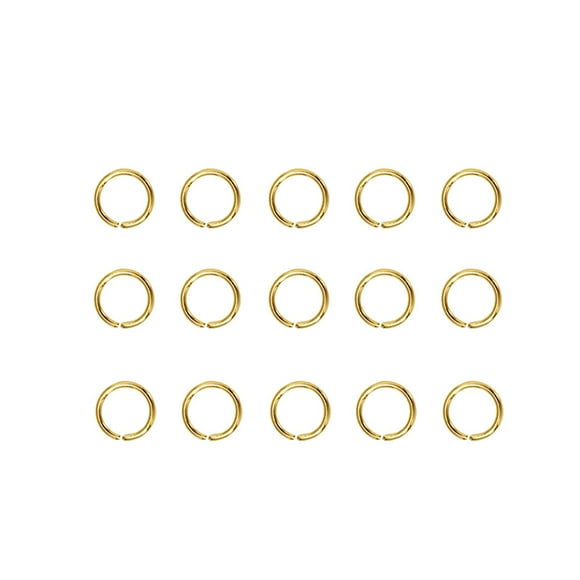 200 unids 12x10mm Golden Spring Anillos Bolsa Hebilla Dividir Círculo de acero inoxidable Llaveros Anillos