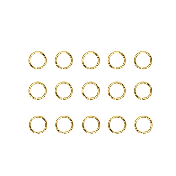 200 unids 12x10mm Golden Spring Anillos Bolsa Hebilla Dividir Círculo de acero inoxidable Llaveros Anillos