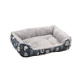 thumbnail image 2 of Sahpxhe Winter Dog Bed, Rectangular High Bolster Warm Plush Pet Bed With Cartoon Animal Print For Indoor Cats And Small Medium Dogs, 2 of 6