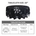thumbnail image 5 of ZICANCN Round Table Cloths 60 Inch, White Snowflakes Table Cover Waterproof Washable Outdoor Picnic Tablecloth, 5 of 8
