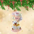 thumbnail image 3 of Huras Family 5.00In Girl Teddy Bear With Balloons, Glass, Baby's First Christmas Hf580ababysfirst, 3 of 3