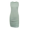 thumbnail image 1 of Laklulu Vestido maxi de manga larga con cuello cuadrado para mujer, verde menta, M, 1 of 6
