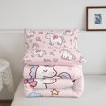 thumbnail image 5 of Manfei Rainbow Unicorn Full Size Comforter Sets,Kawaii Cloud Bedding Comforter Set,Pink,Pink Reversible,3 Pieces,1 Comforter and 2 Pillowcases, 5 of 7