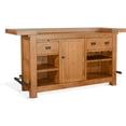 thumbnail image 3 of Home Bar and Ladderback Bar Stools in Rustic Oak 3 Piece Set, 3 of 18