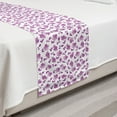 thumbnail image 2 of Flower Bed Runner, Floral Pattern Romantic Spring Valentines Day Wedding Anniversary Theme Art, Decorative Accent Bedding Scarf for Hotels Homes and Guestrooms, Twin, Violet White, by Ambesonne, 2 of 2