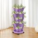 thumbnail image 4 of Maceta apilable de fresas | Lavabo de plástico con diseño de tres pétalos de 3 niveles | Contenedor vertical que ahorra espacio para invernadero de jardín interior y exterior | Duradero resistente a, 4 of 5