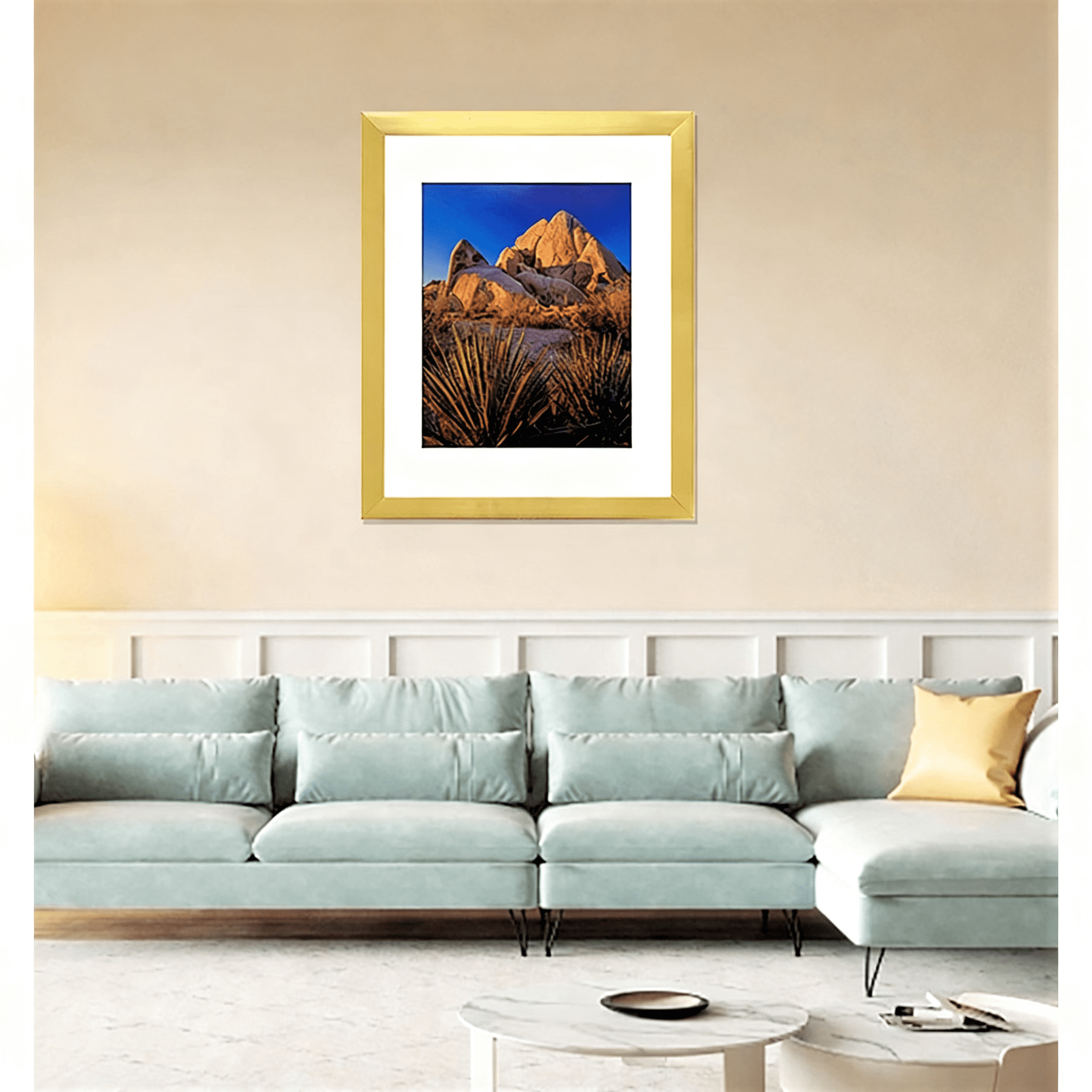 Picture Frame PVC Gold Frame 18.3W*3.1D*21.3H/11LB Wall Mount Display, Pack of 5