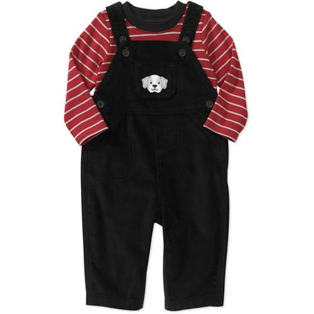 Child of Mine Carters Newborn Boys' 2-Piece Tee and Cord Overall Set