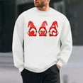 thumbnail image 2 of WREESH Graphic Crewneck Sweatshirt Men Valentine's Day Heart Printed Crewneck Sweatshirts Casual Pullover Tops White, 2 of 6