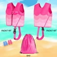 thumbnail image 3 of Toddler Swim Vest Adjustable Safety Strap Swim Jacket for Kids Infant Swim Trainer Vest with Removable Foam, 3 of 8