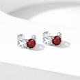 thumbnail image 5 of ChicSilver Ear Cuff Earrings 925 Sterling Silver Non Piercing Cartilage Clip on Birthstone Earrings Small Hoops for Women, January, 5 of 9