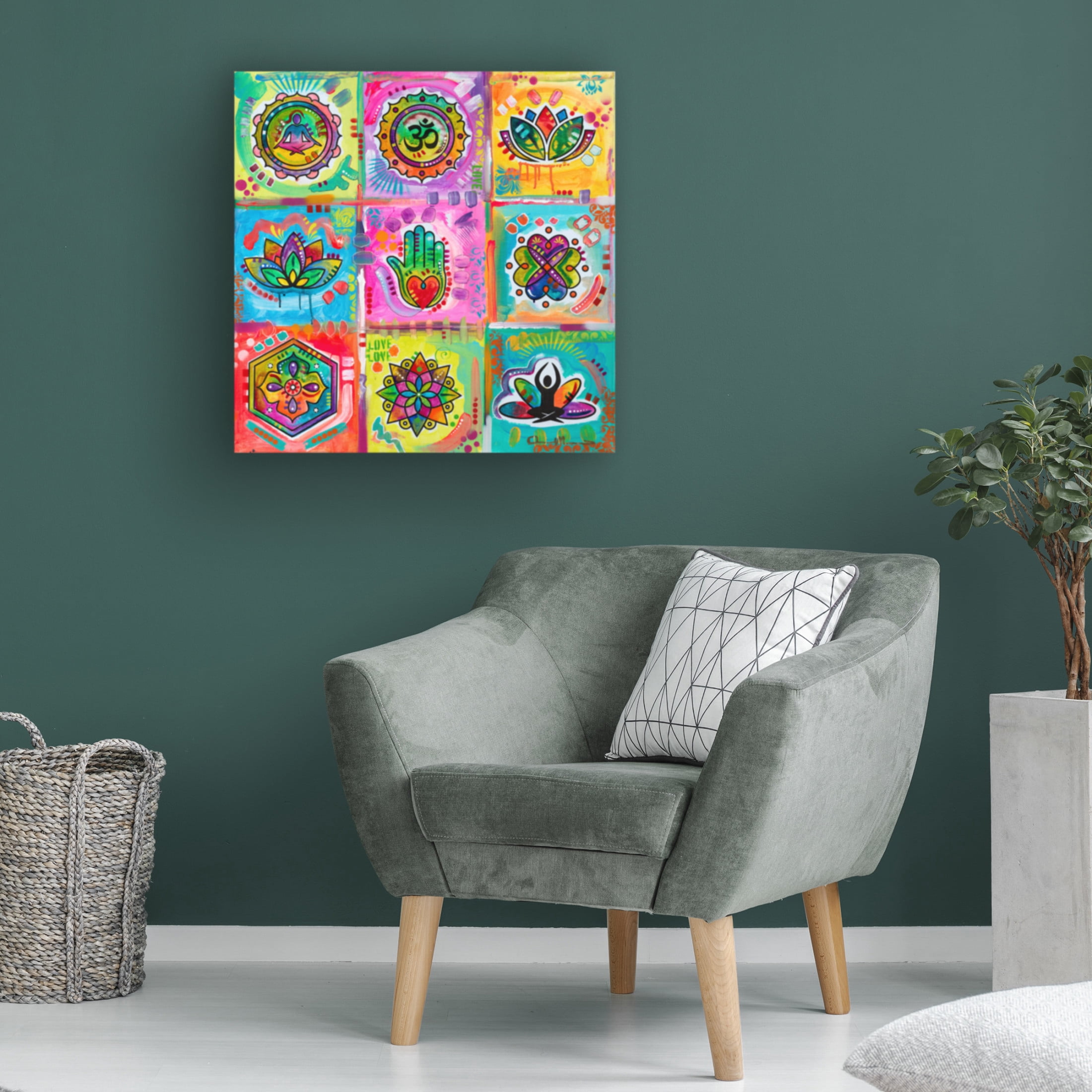 Canvas Wall Art - Dean Russo 'Meditation Squares' Wall Art for Living Room, Bedroom, or Office Décor by Trademark Fine Art - 35 x 35 Inches
