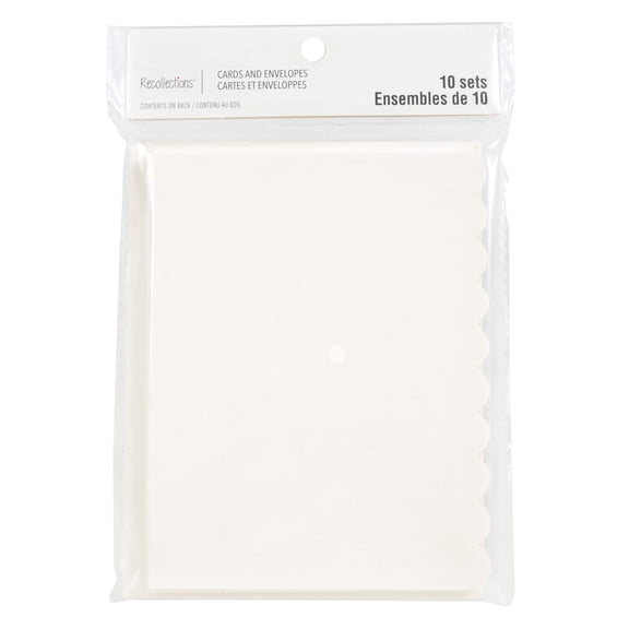 Recollections 4.25" x 5.5" Ivory Flat Cards & Envelopes, 12 Packs: 10 ct. (120 total)