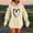 Beige, variant on Sentmoon Hoodie Long Sleeve Loose Oversized Womens Sweatshirts Heart Print with Pocket Drawstring Stretchy Outfits Fall Trendy for Winter Stroll Beige XXL