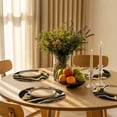 thumbnail image 5 of Black Gold Marble Round Placemats Set of 8 for Dinning Tables,Heat-proof Braided Table Mats 13 Inch,Modern Geometric Textured Washable Place Mat for Kitchen Restaurant Party Decor Table Setting, 5 of 9