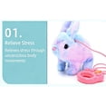 thumbnail image 5 of XIAHAO Bunny Interactive Electronic Rabbit Toy Remote Control Leash Animated Pet Repeat What You Said Singing Gifts for Toddlers, Blue, 6'', 5 of 5