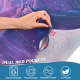 thumbnail image 5 of Yayeee Kitchen Curtains Tier Set of 2 Light Filtering 57"x24" Over Sink Window Panels, Neon Jellyfish, 5 of 7