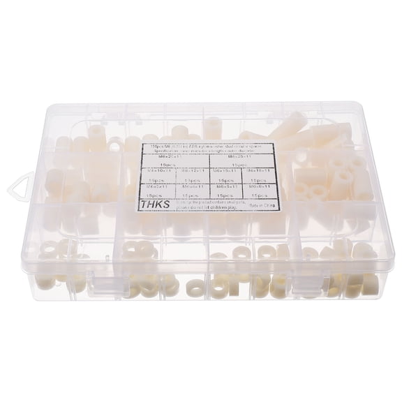 GOOHOCHY 150-Piece Nylon Washer and Spacer Assortment Kit with Screws and Nuts for Hardware Repair and Maintenance